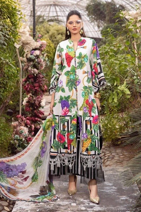 Maria B Unstitched M.Prints Spring Summer 2024 |  SHELAI9453