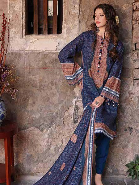 Gul Ahmed CL22069A three piece printed lawn chunri collection