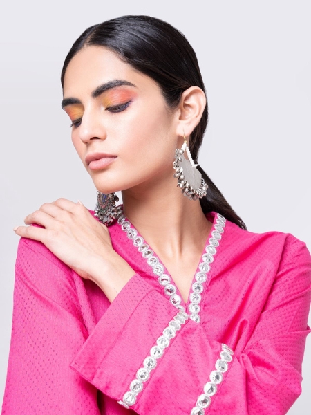 Khaadi Stitched EET22221 Pink Embroidered Prets 2022
