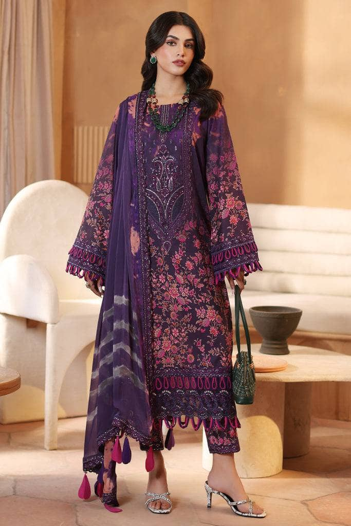 Charizma Reem Embroidered Lawn Chiffon | CRD-05