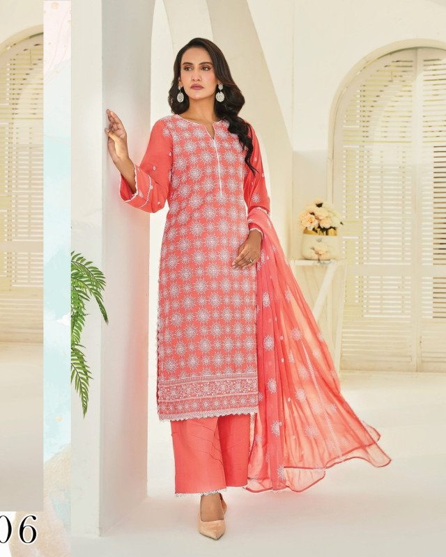 Khoobsurat Dastoor Unstitched 3piece | D-6