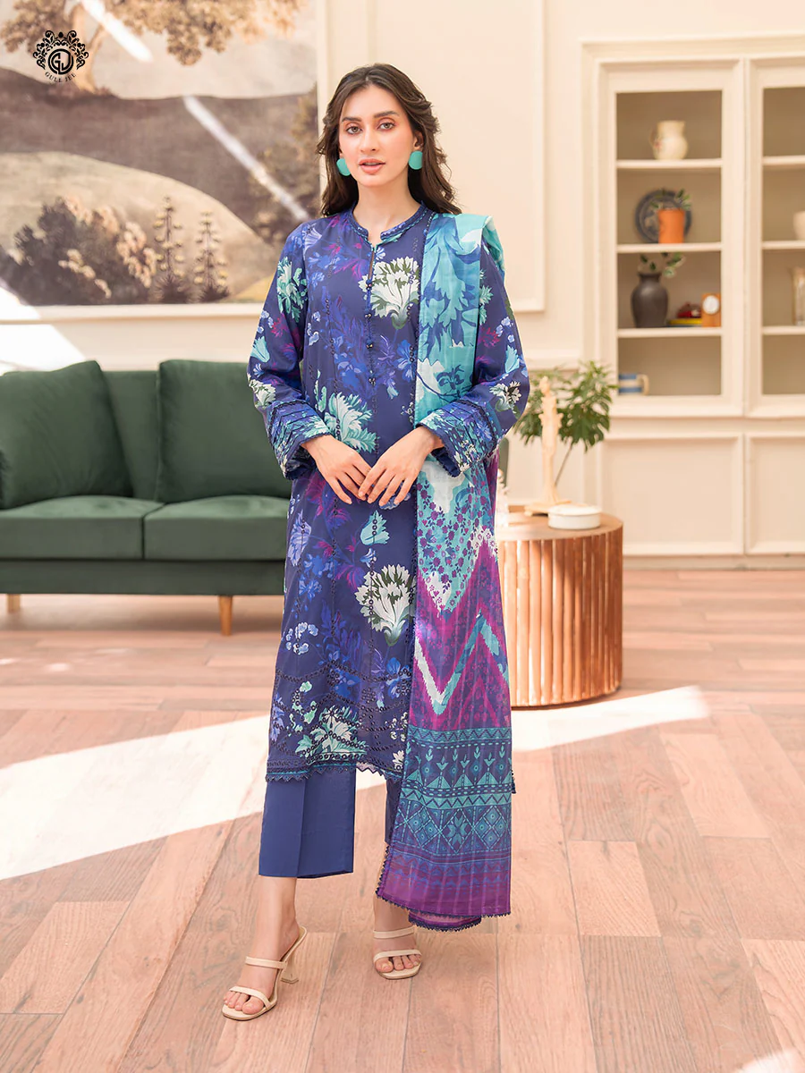 KROMA 3pc Lawn Embroidered Collection GU-KRM2401-09