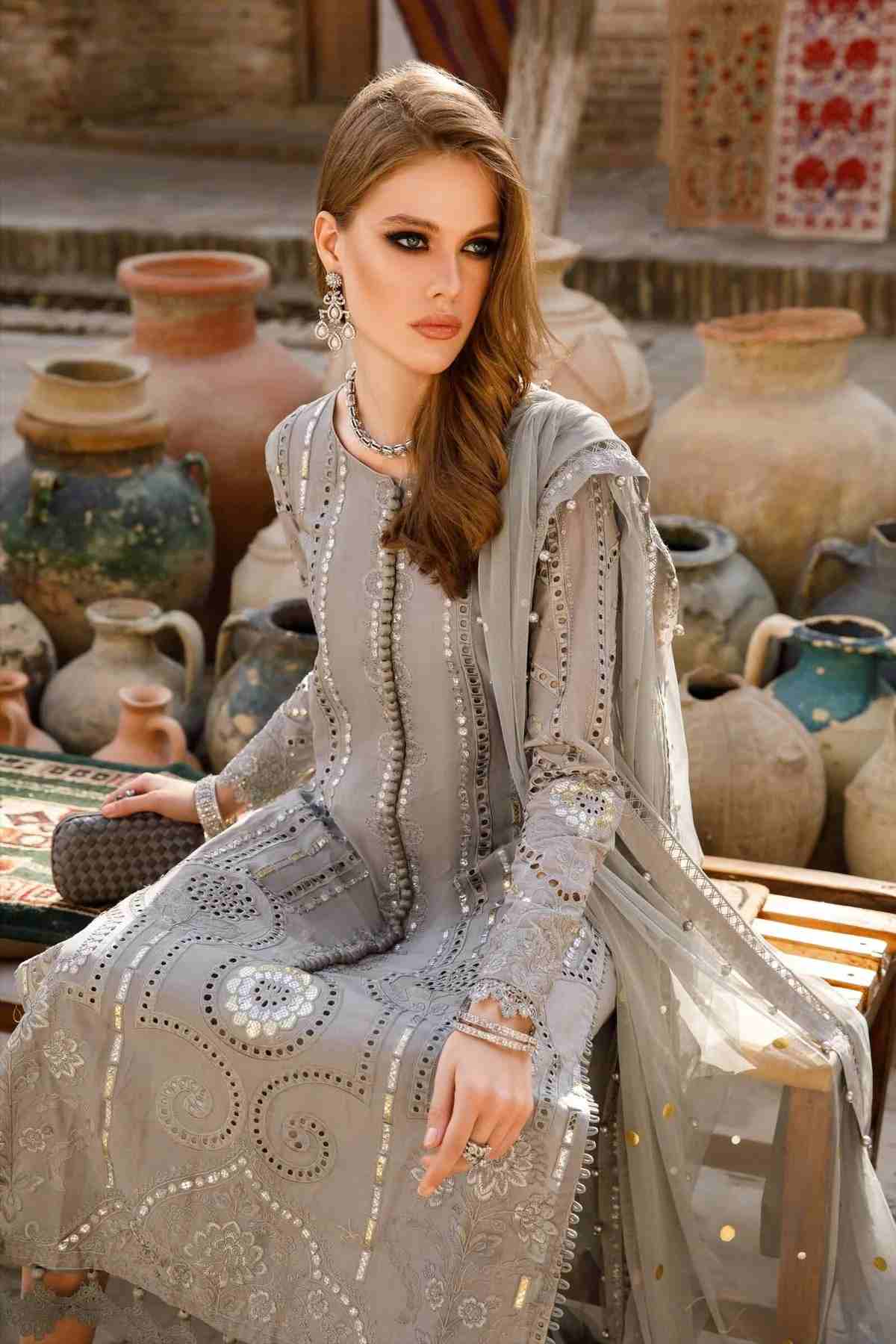 Maria B lawn collection volume-23 8B three piece at Shelai