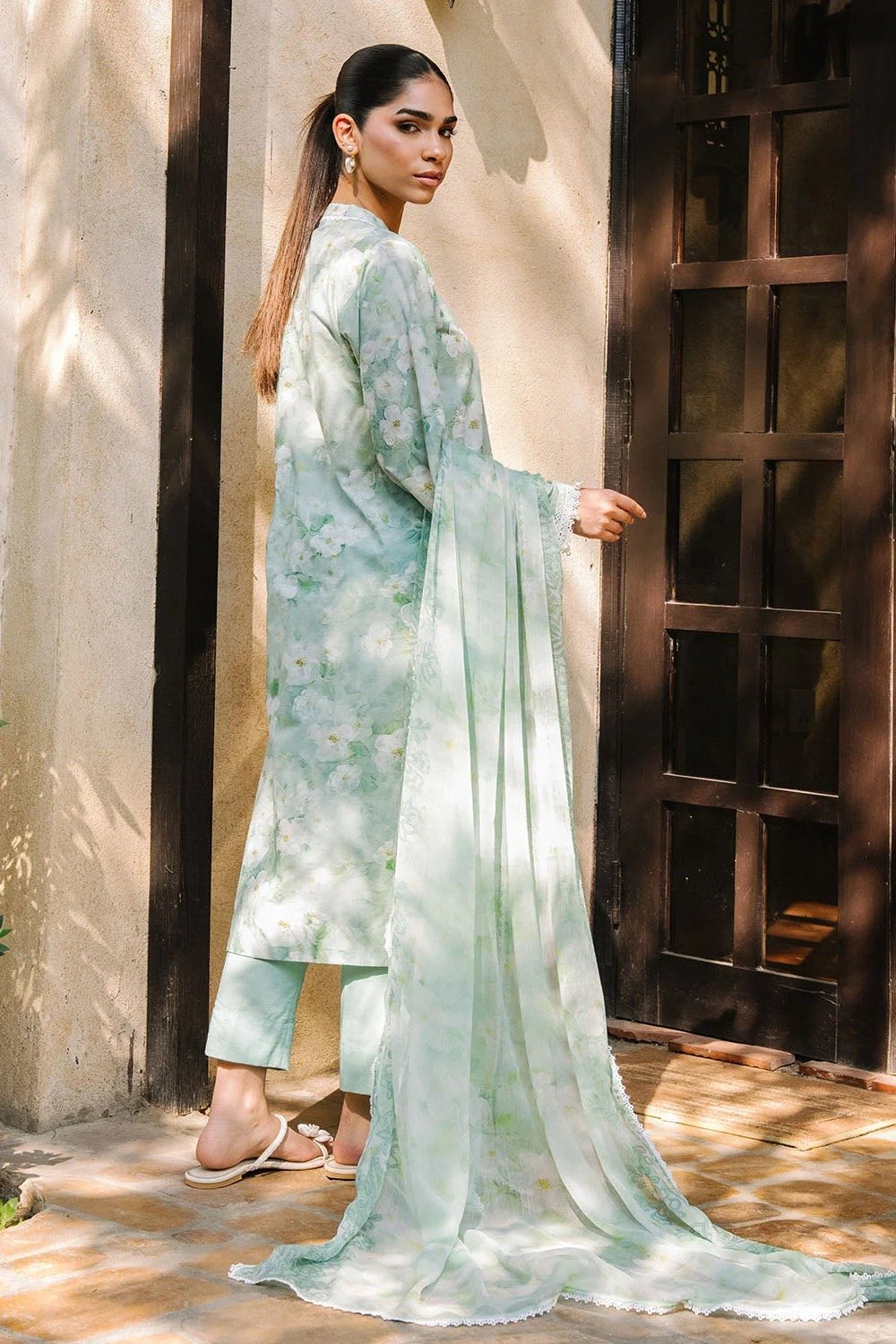 Gul Ahmed 3 Piece Embroidered Printed Lawn Suit | SHELAI26081578