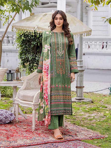 Gull Jee GMSK2301A9 Unstitched Luxury Digital Printed Lawn 3 Pc