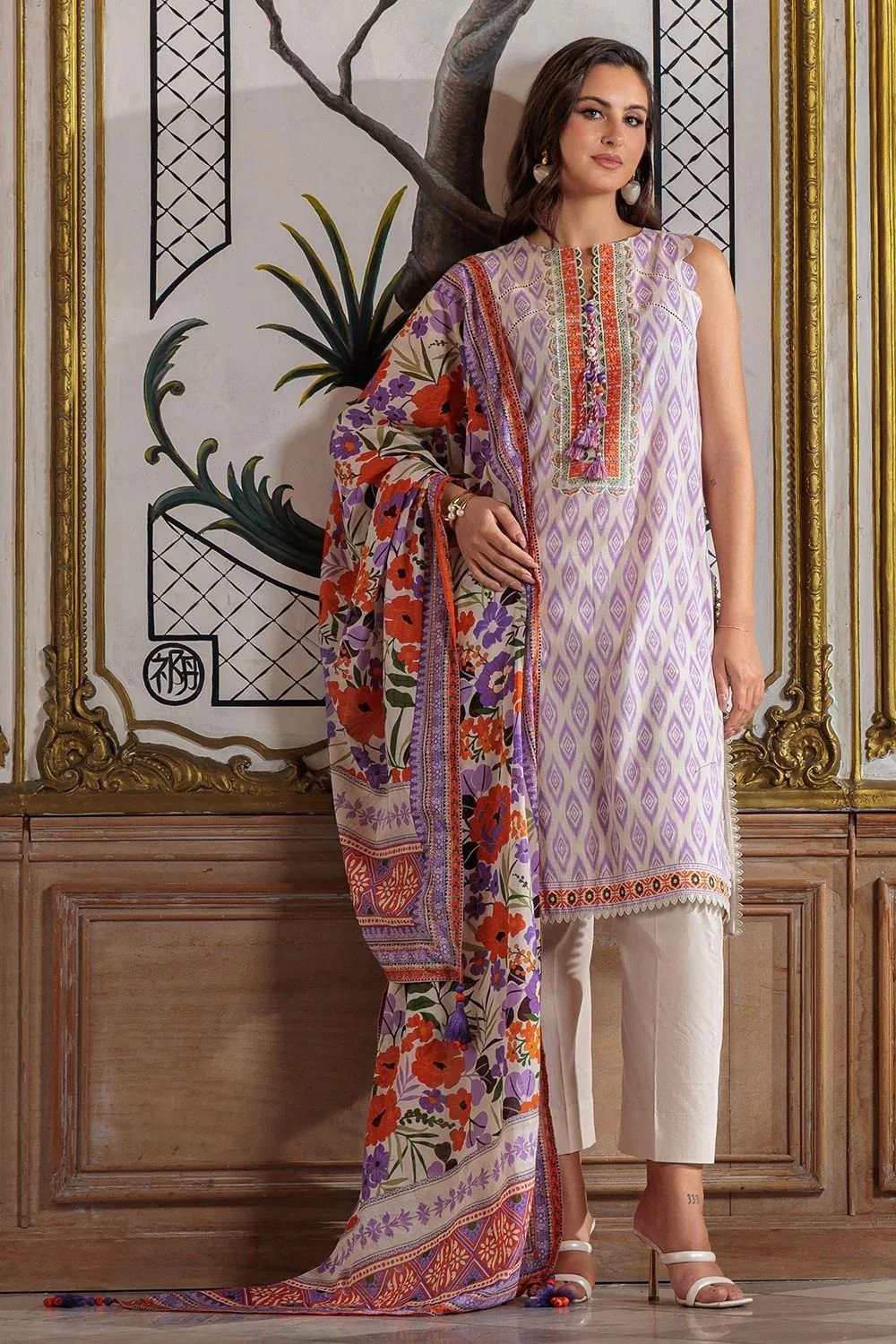 Gul Ahmed Printed Lawn Unstitched | SHELAI26081528