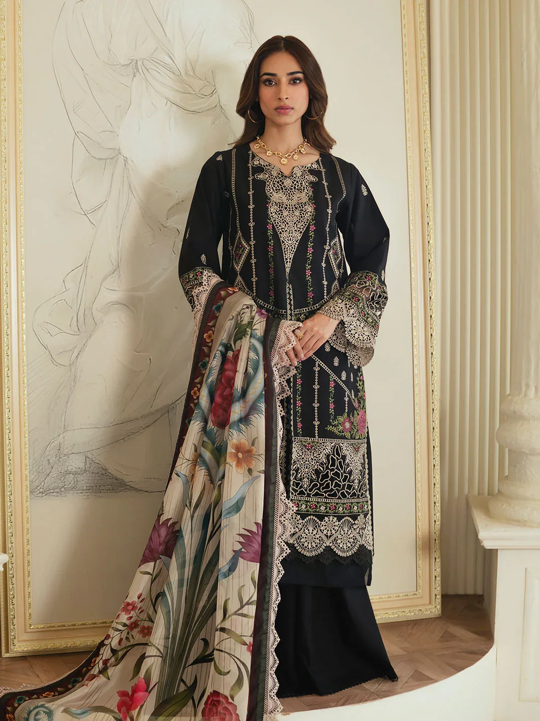 MEHR | 3PC Unstitched | Celine By Faiza Faisal