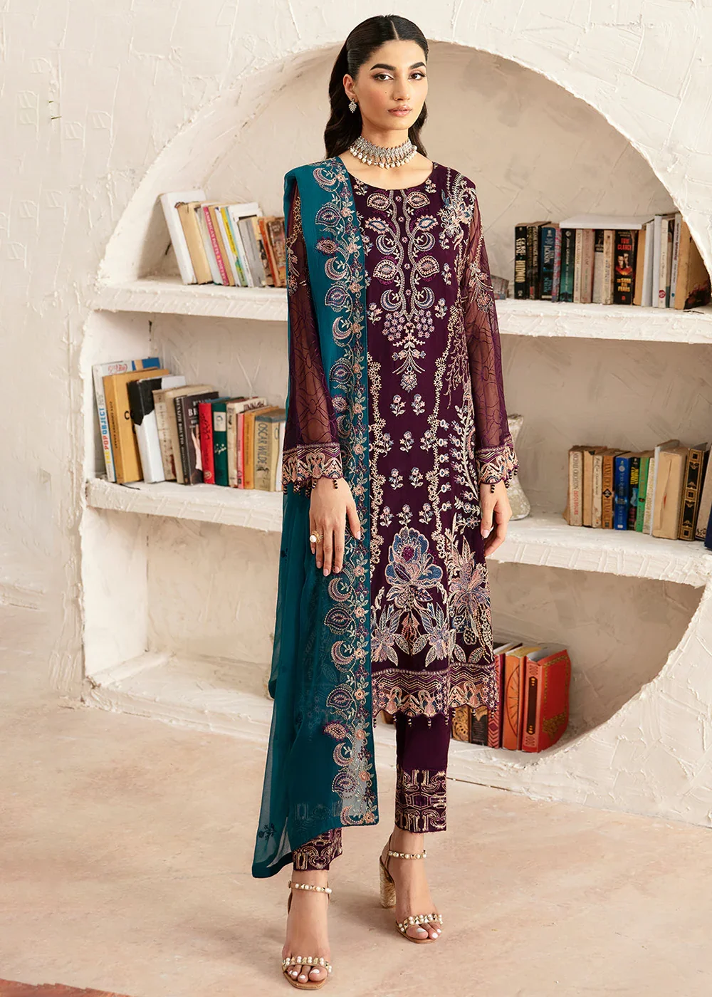 Rangoon Chiffon Collection by Ramsha | D-1211