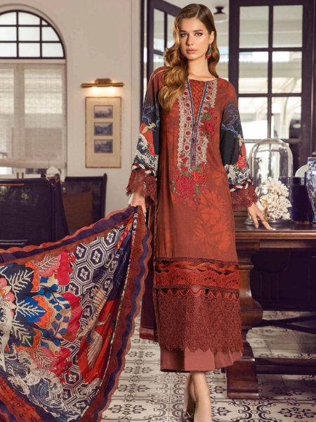 M Prints MB23MPFE 2A By Maria B Fall Edit 2023 Embroidered Cambric Suits Unstitched 3 Piece
