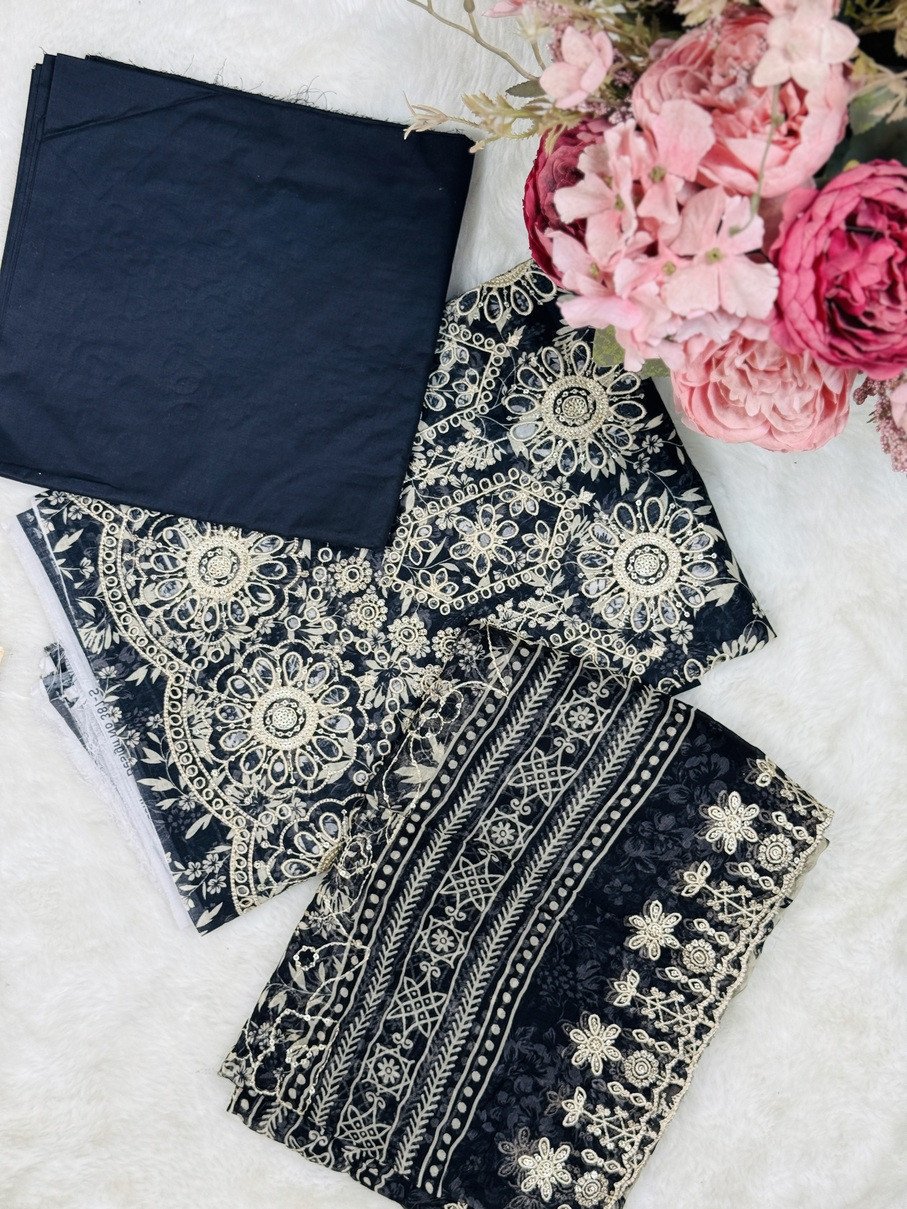 Riwayat Unstitched | BLACK FLORAL