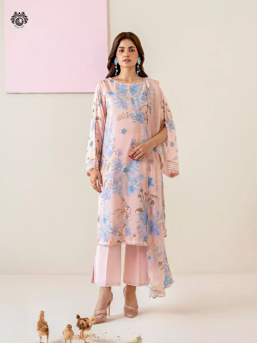 Morja | 3 PC UN-STITCHED | GMJ2508A11