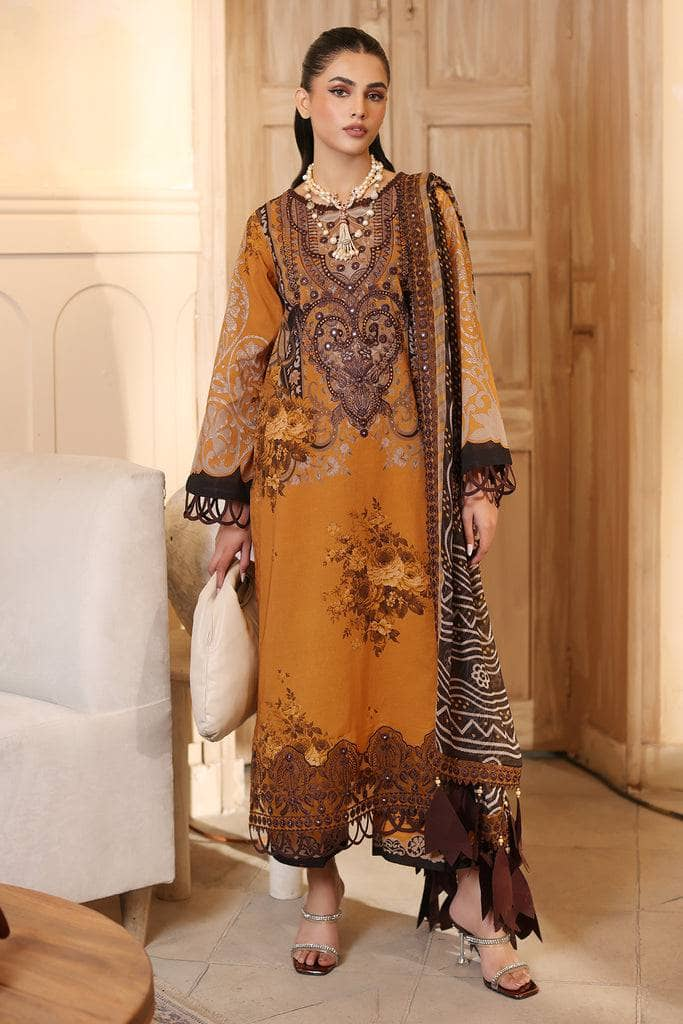 Charizma Reem Embroidered Lawn Chiffon | CRD-04