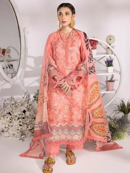 Rang Rasiya Salmon Summer Breeze Lawn Collection 2023