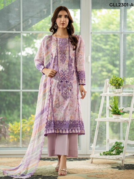 LALEH by GULLJEE GLL-2301-A6 UNSTITCHED EMBROIDERED 3-PIECE COLLECTION