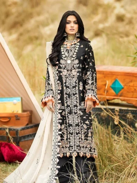 Adans Libas Lawnkari Embroidered Lawn Collection D-6006