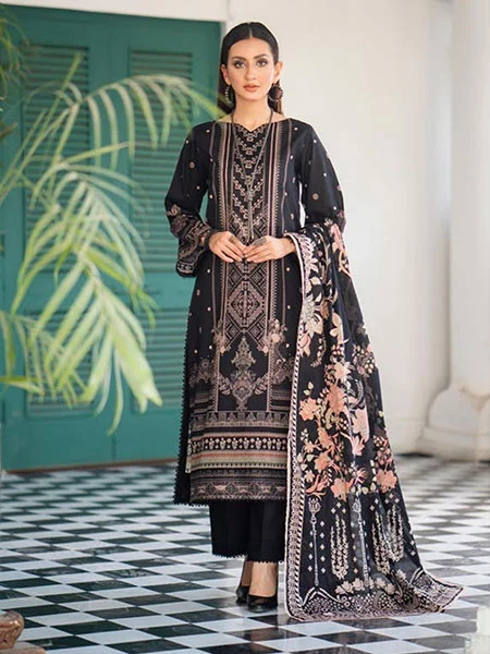 Gull Jee GSS2301-A3 Unstitched Embroidered Neck & Printed Lawn