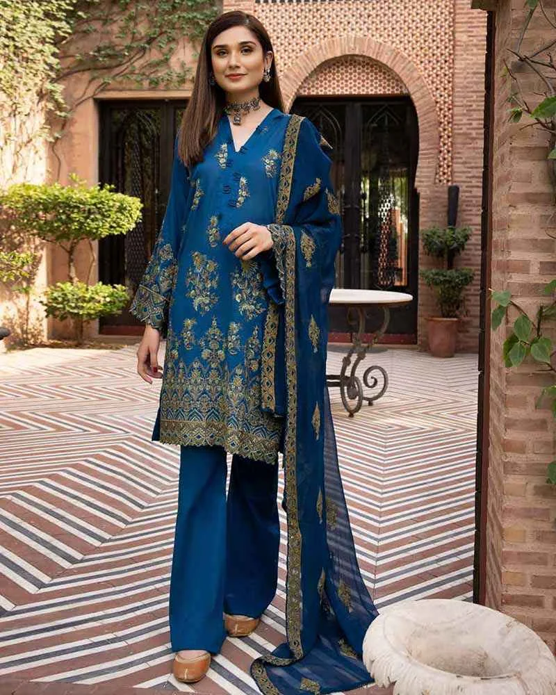 Khaab by Johra exclusive embroidered collections JH-09 3pc