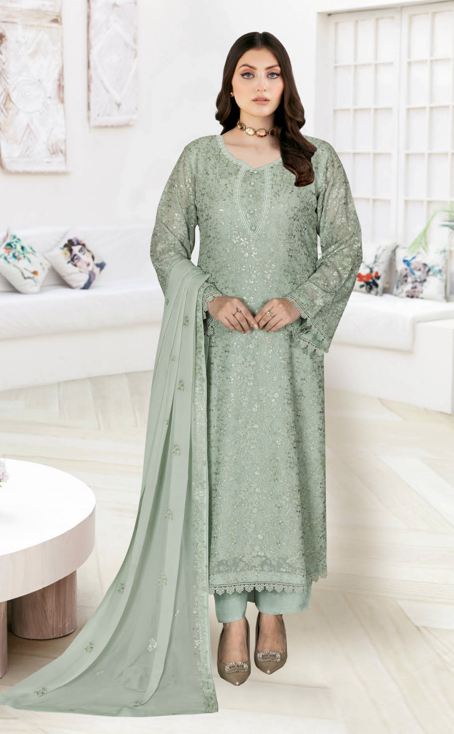 RAMSHA WH-606 Unstitched | L GREEN