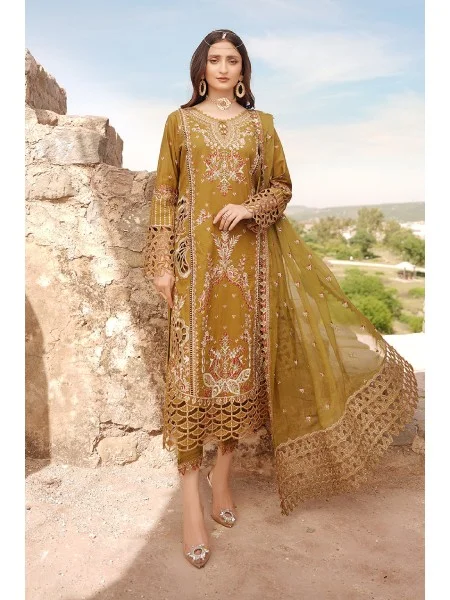 MARYAM'S B-2013 BAHAAR  LUXURY LAWN '24 UNSTITCHED 3PCS COLLECTION