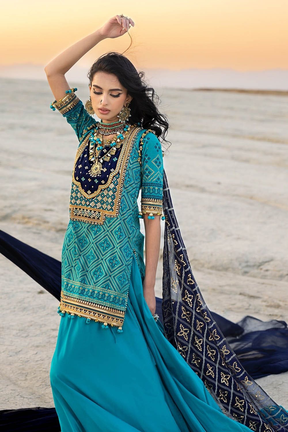 Gul Ahmed Chunri Embroidered Lawn Unstitched | SHELAI25115