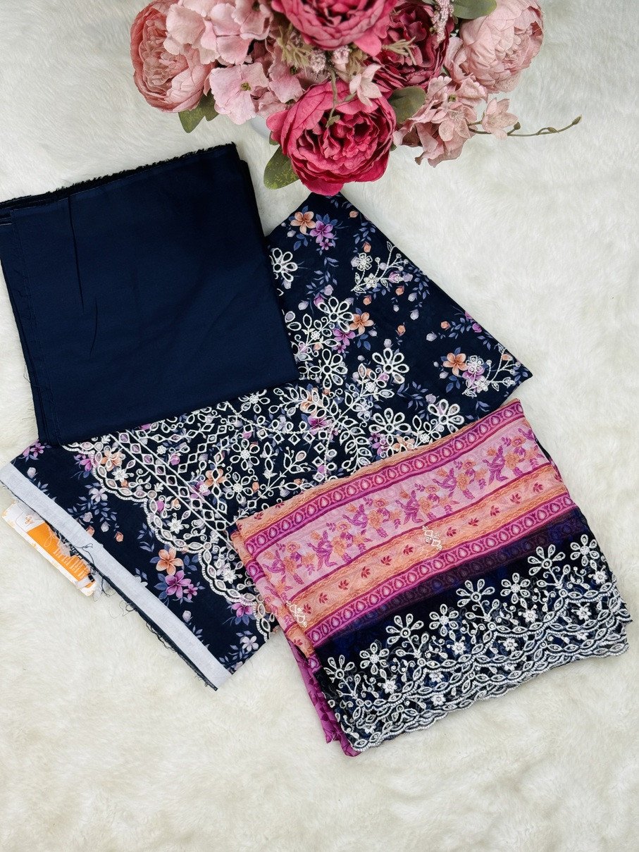 Riwayat Unstitched | N BLUE FLORAL