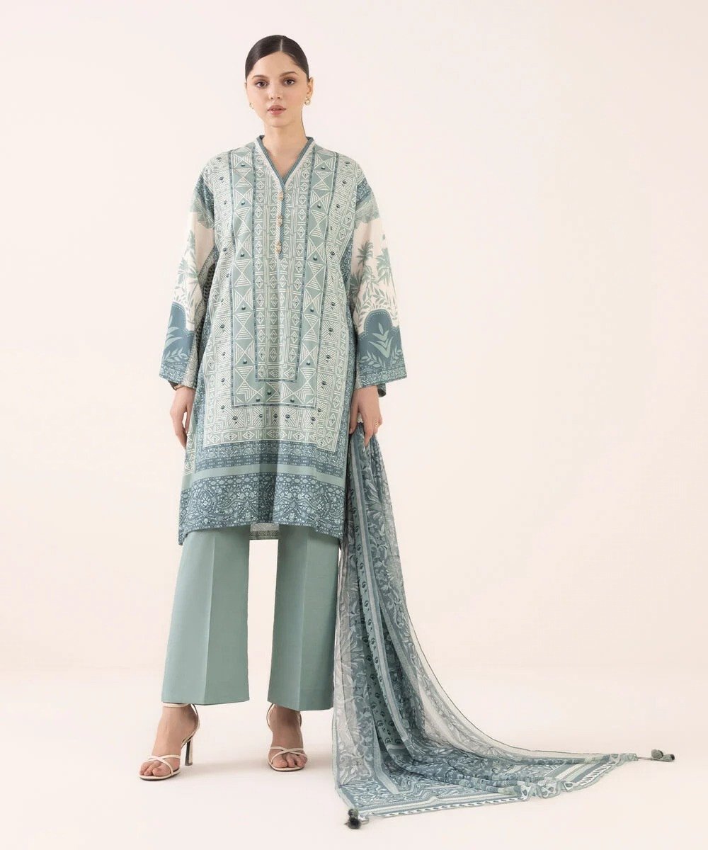 Sapphire | 3 Piece - Printed Lawn Suit | 25V631