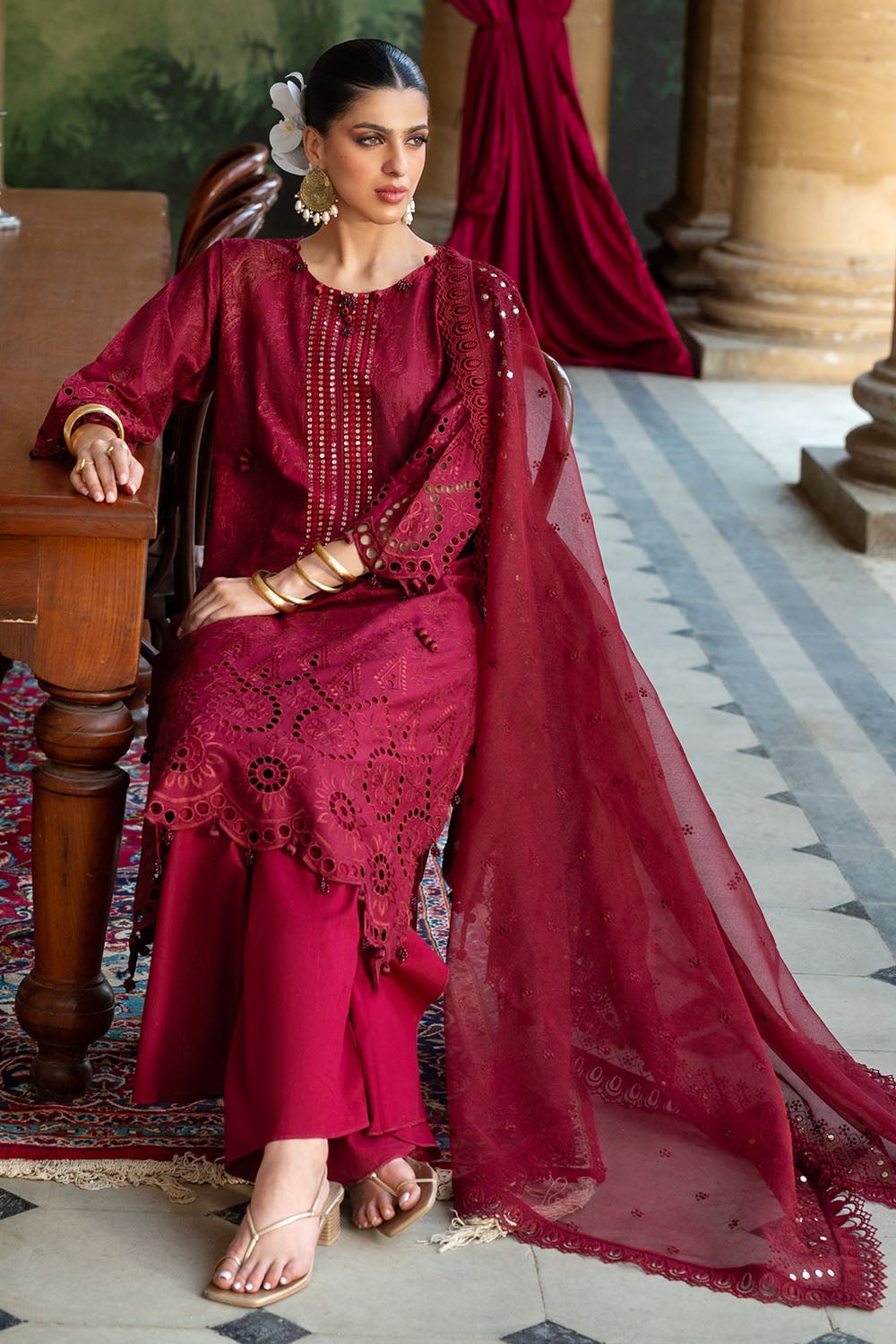GulAhmed Unstitched Embroidered Lawn | FE-52015
