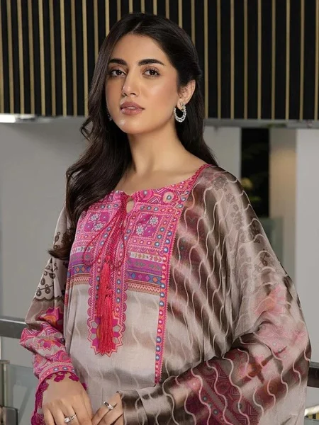 Charizma CP23-51 Unstitched Digital Printed Lawn With Chiffon Dupatta