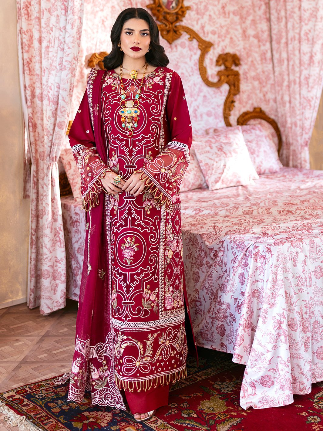 Sopie Luxury Lawn by Mahnur Unstitched Collection 25 | Ginny