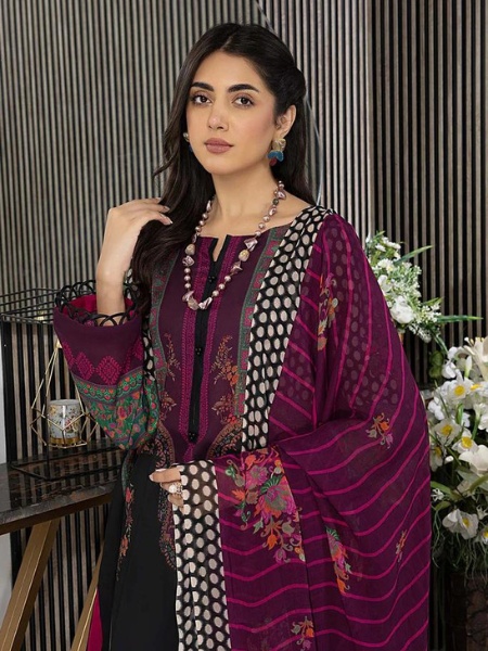 Charizma CP23-49 Unstitched Digital Printed Lawn With Chiffon Dupatta