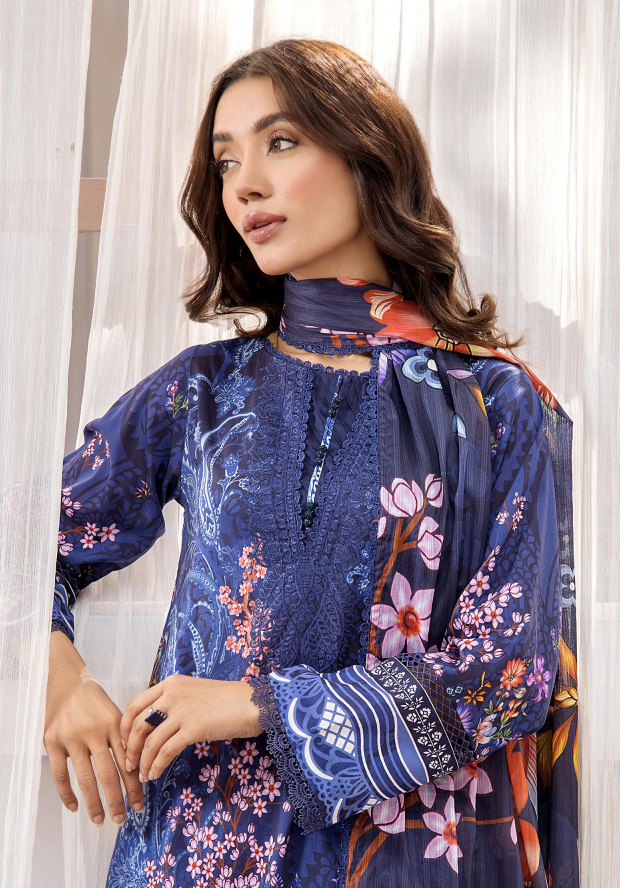 Esme By Gulljee Vol-01 Printed Embroidered Lawn Collection (GU ESM2401-A1)