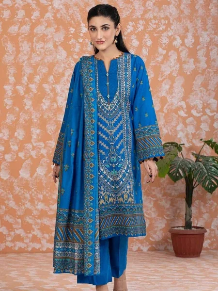 Gul Ahmed CLP-22414 3PC Lawn Unstitched Digital Printed Suit