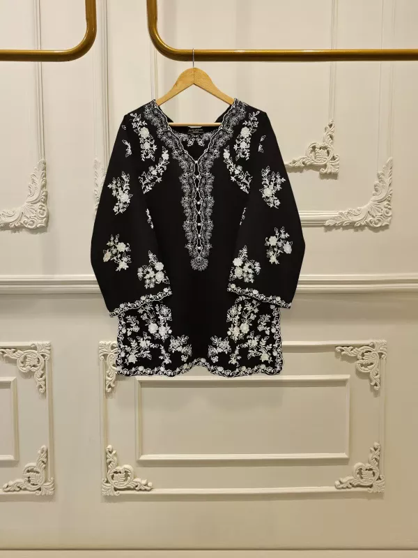 Agha Noor Stitched | 2 Piece- Pure Silk Net Embroidered Suit S111766