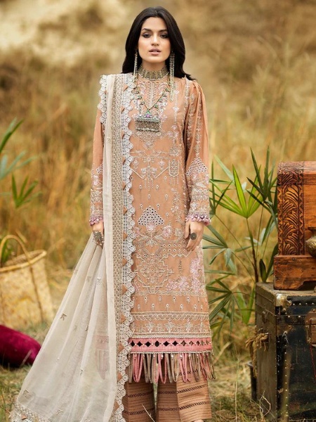 Adans Libas D-6010 Lawnkari Embroidered Lawn Collection at SHELAI