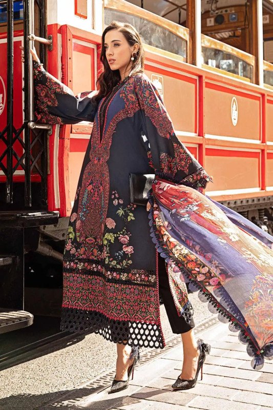 Maria B M-Prints Fall Edit Unstitched Collection | SHELAI12218