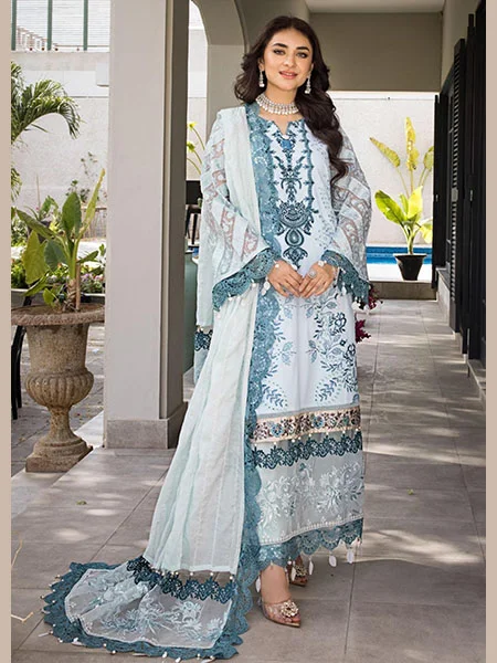 Al Zohaib MAH23LE D-06 Mahiymaan Embroidered Lawn Suits Unstitched 3 Piece