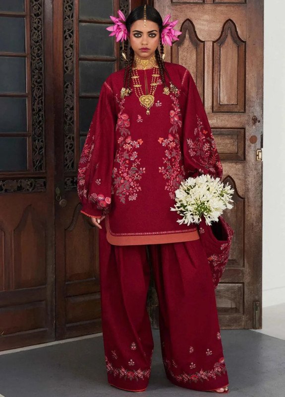 Hussain Rehar Embroidered Lawn Suit Unstitched | SHELAI25936