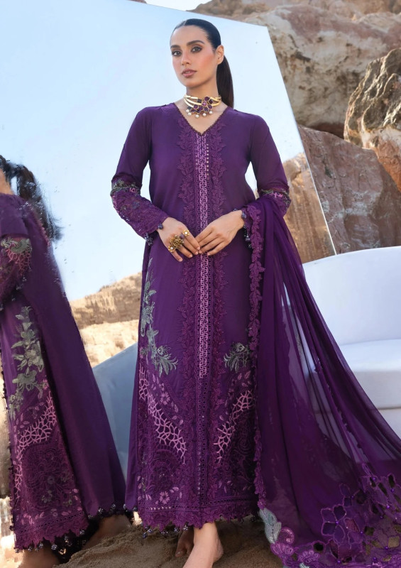 Alzohaib Mahiymaan Luxury Lawn 2026 | D-07