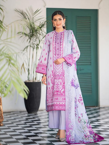 Gull Jee GSS2301-A5 Unstitched Embroidered Neck & Printed Lawn