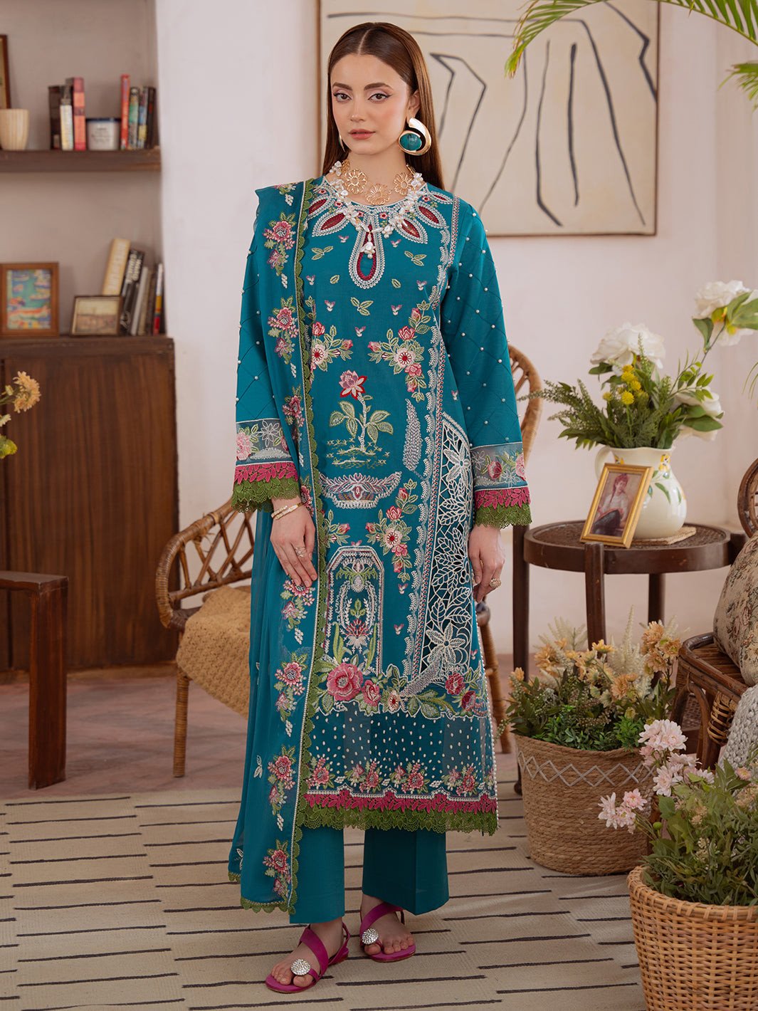 Shanaya By Mahnur Unstitched Lawn'26 | SN-12