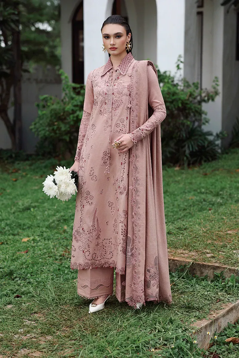 Qalamkar QLine Linen Unstitched 3pc | KL-08 VEIL