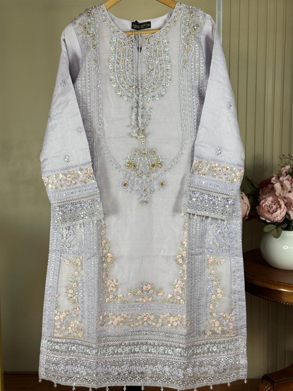 SADA BAHAR AFS STITCHED 3PC | D CREAM