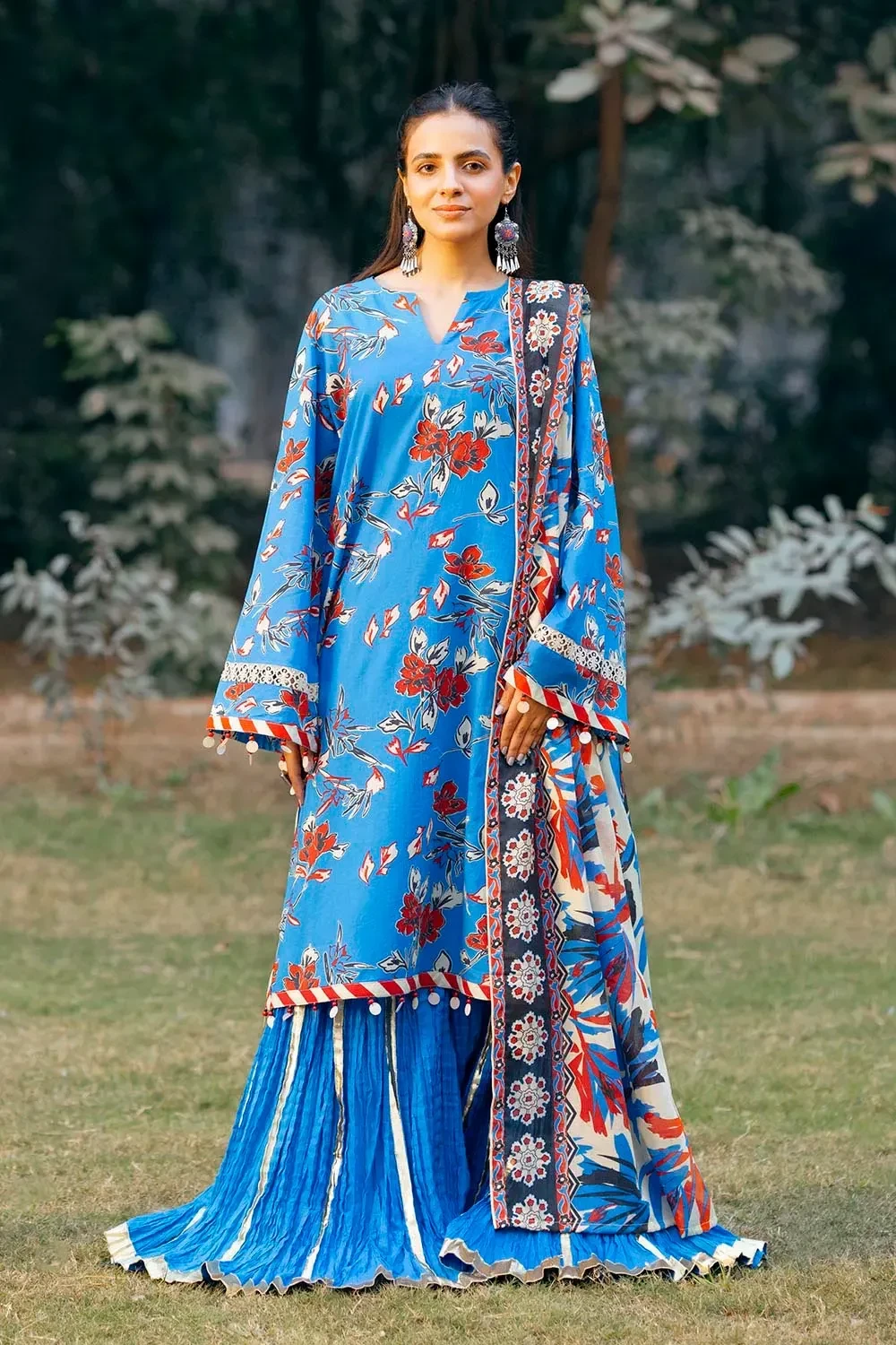 Gul Ahmed Dhoop Kinary Unstitched Printed Lawn | SHELAI17940