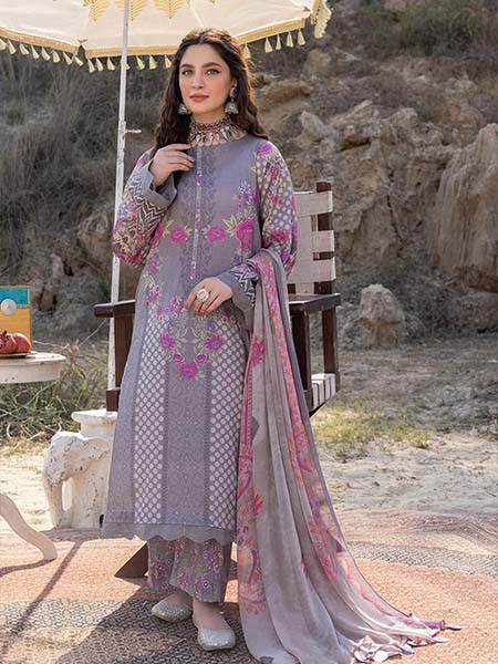 Charizma CP-32 Unstitched Printed Chunri Suit & Chiffon Dupatta