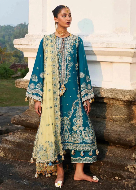 Hussain Rehar Embroidered Lawn Suit Unstitched | SHELAI26223