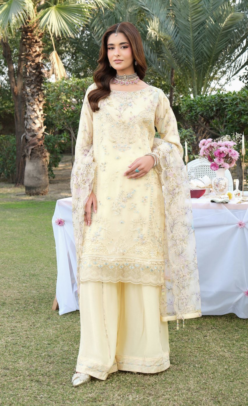 GUZEL MESSA STITCHED | AURE - Butter Yellow