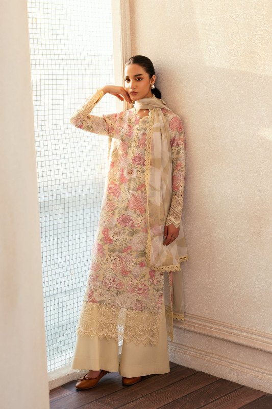 Afrozeh Day Break Unstitched Collection 25 | 9719-Glow Streaked