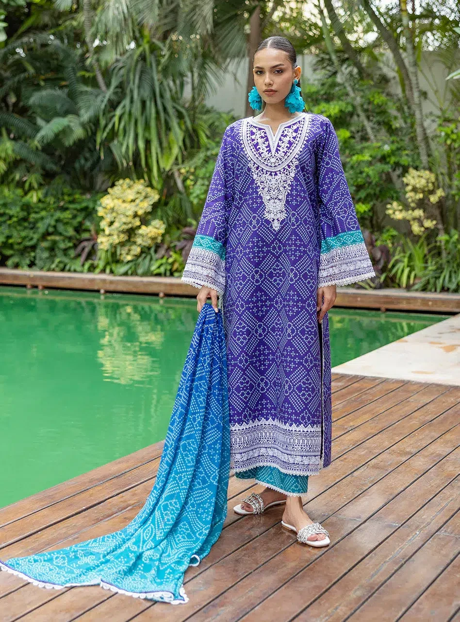 Zainab Chottani Tahra Lawn Collection 25 | LISA-D3-UNS