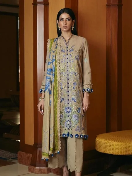 Sana Safinaz Muzlin M233-020A-CP Winter'23 Collection