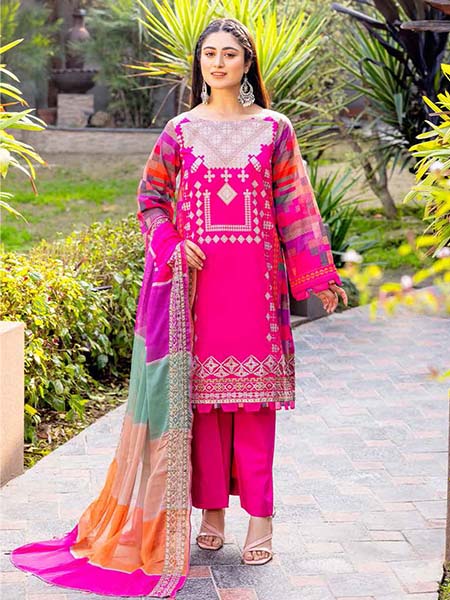 Charizma AN029 Embroidered Lawn & Embroidered Chiffon Dupatta